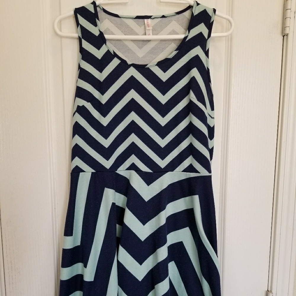 Blue-green dress
